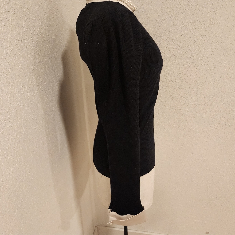 Commense Black and White Long Sleeve Top - Picture 3 of 6